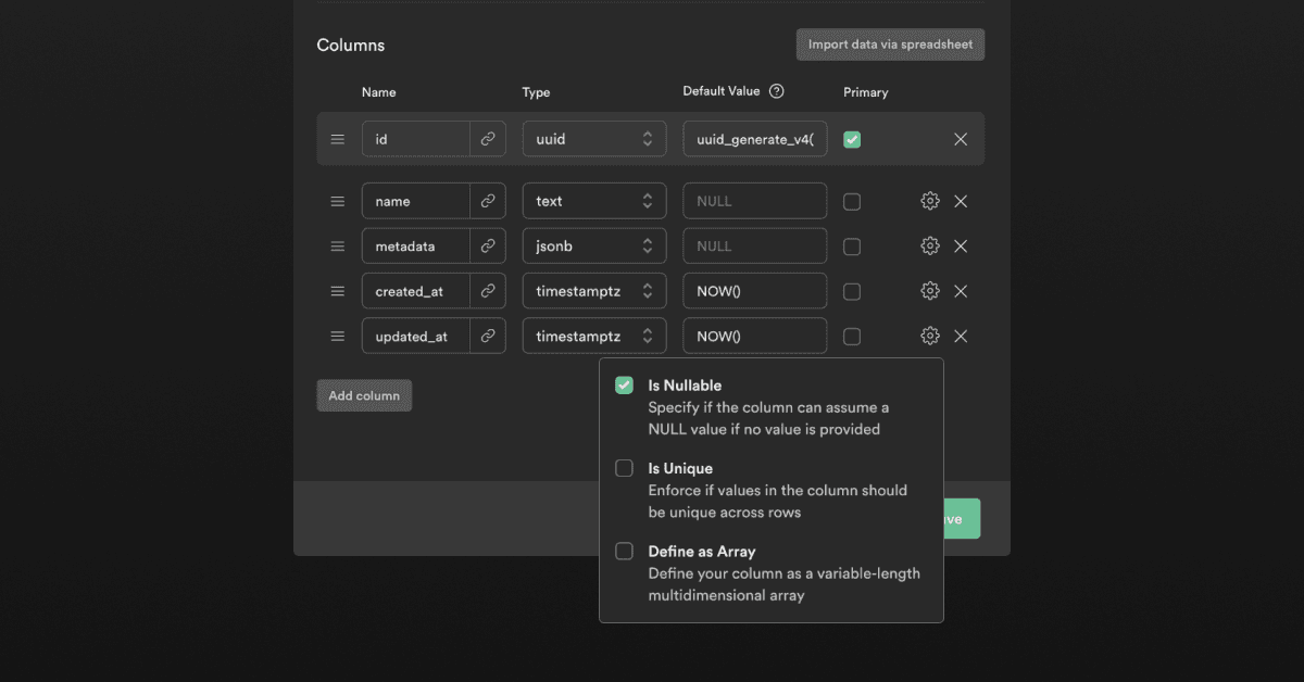 create-tables